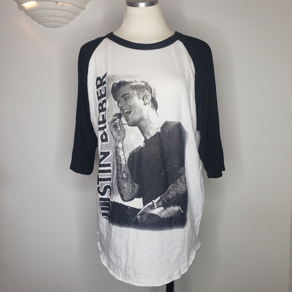 Justin Bieber Raglan Band T-shirt
